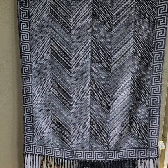 Greek Key Pashmina 100% Cashmere Women NEW - Picture 5 of 13